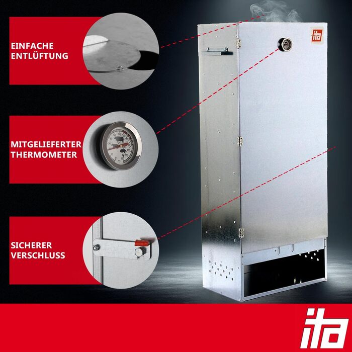 Коптильня преміум-класу з нержавіючої сталі ITA