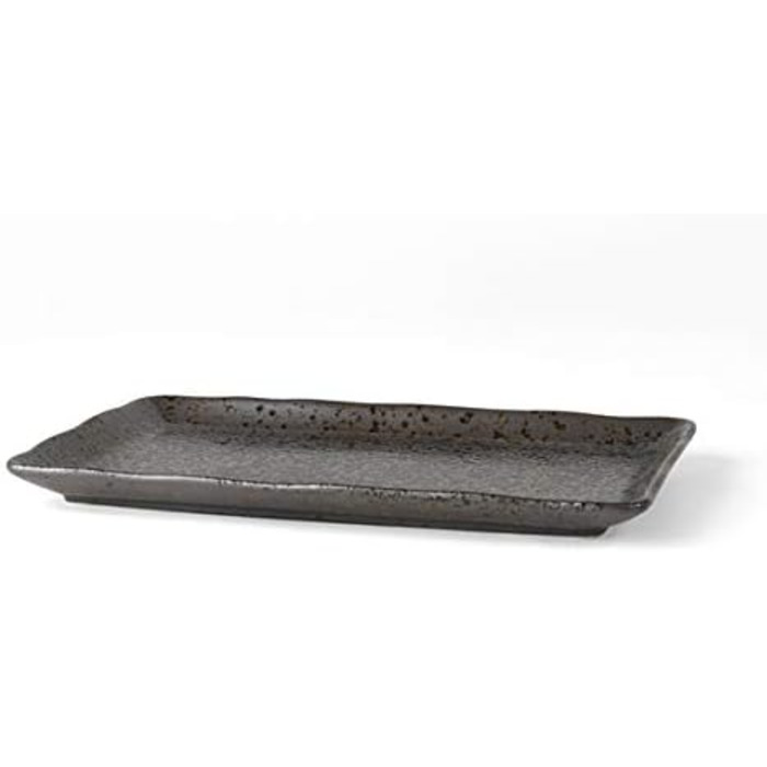 Арена Реактивна порцеляна на 4 особи (тарілка 27 х 16 см, чорна)