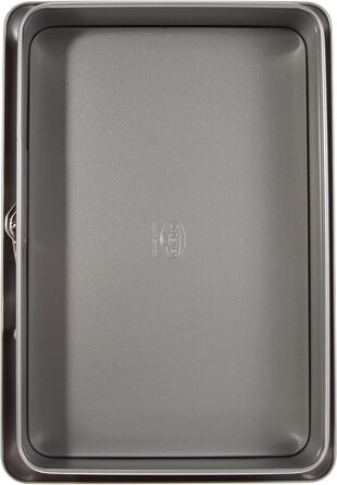 Прямокутна пружинна форма Dr. Oetker 38 x 25 см двоколірна, квадратна форма для торта з двоколірним антипригарним покриттям, високоякісна форма для випічки з відмінною теплопровідністю (колір червоний/сірий), кількість