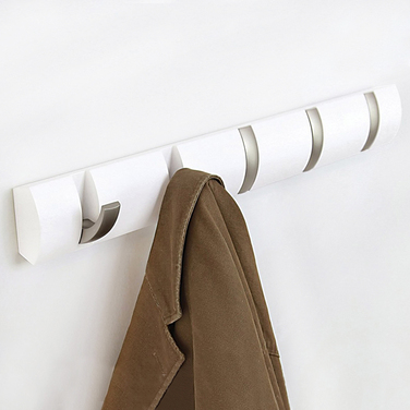 Вешалка настенная 50,8х6,5х3 см белая Flip Umbra