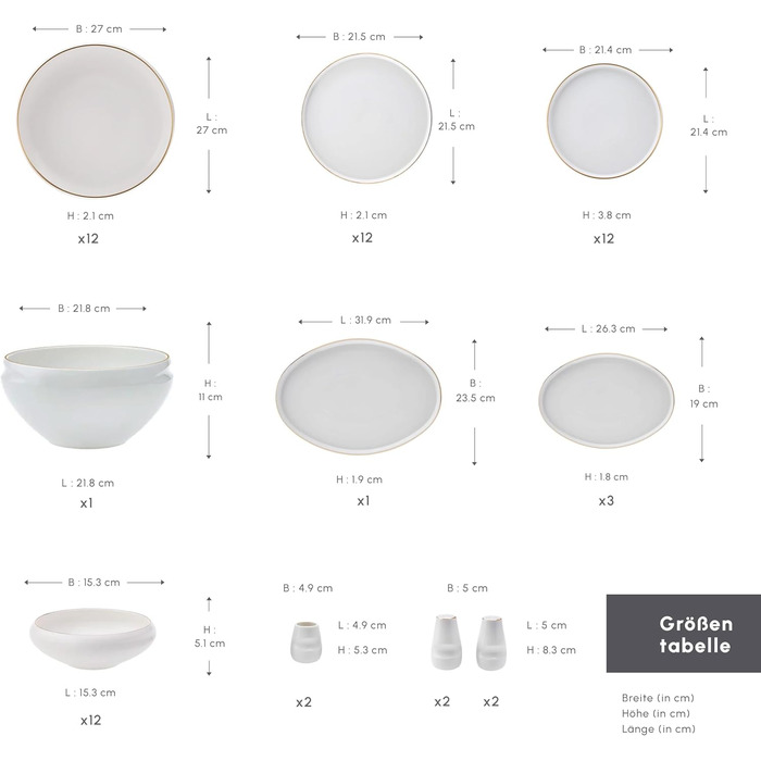 Набір посуду 59 предметів на 12 осіб Karaca Sunset