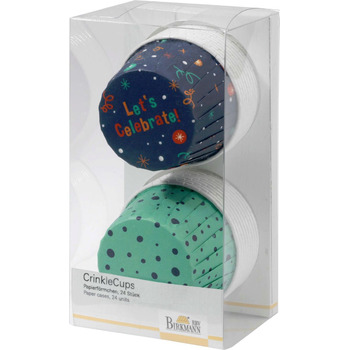 Набір форм для випічки, 24 шт, 7 см, блакитний / бірюзовий, Happy Birthday RBV Birkmann