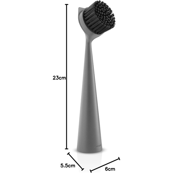 Нейлоновая щетка для посуды с практичным и эффективным лезвием для удаления грязи 23 см сірий EVA SOLO