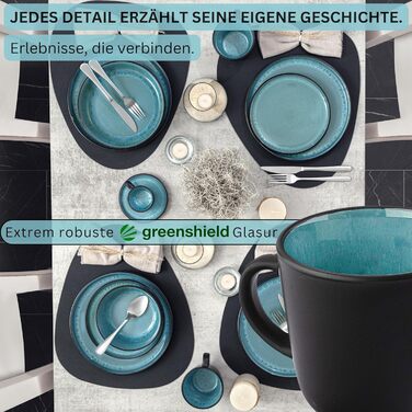 Кам&39яні миски для пасти 6 предметів, набір мисок для пасти на 6 осіб, набір мисок можна мити в посудомийній машині та мікрохвильовій печі, велика багатофункціональна миска темно-сірого кольору 750 мл VALUE COLLECTION (Granada, кавова кружка 6 предметів)