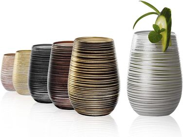 Склянки для води, набір 6 предметів, Mix Metallic Twister Stölzle Lausitz