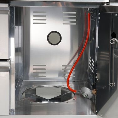 Газовый гриль SANTOS P-618, с боковой и задней горелкой, нержавеющая сталь 900327 Код: 010948