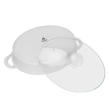 Овальна форма для запікання Fissman 31х25,5х6,5 см / 2,1 л зі скляною кришкою порцеляна (14159)