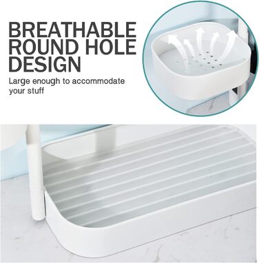 Стойка для специй APEXCHASER, 3-уровневый вращающийся держатель для специй, вращающийся на 360 хранилище для специй, металлический кухонный органайзер для бутылки специй, банки для специй 35 * 19 * 37,5 см (низкий, белый)