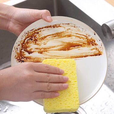 Набор губок для мытья посуды 8 шт 7 х 11 х 2 см черный Dawwoti