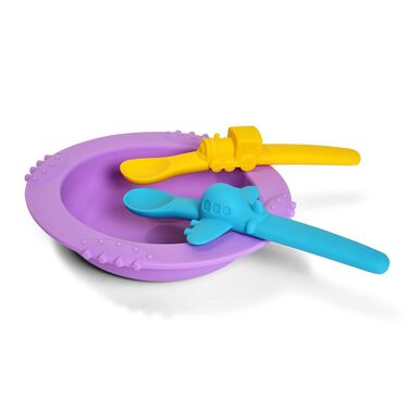 Дитяча миска Fissman 17 см з ложечками (7169)