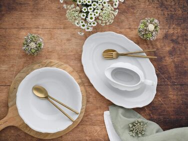 Порцеляна, білий (білий, 34 x 28,3 x 25,5 см, сервірувальний набір 3 шт. и), 30 шт.