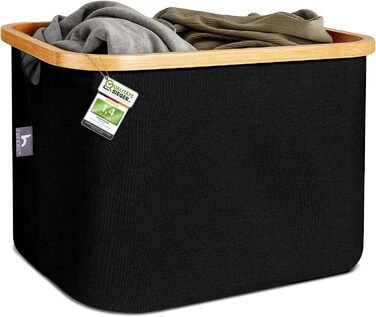 Корзина для хранения HENNEZ Корзины, совместимые с IKEA KALLAX Полка - Корзина для хранения дров Маленький антрацит - Ящик для хранения Полка Корзина для хранения - Бумажный ящик Войлочная корзина Складная корзина для белья (40 л, черная)