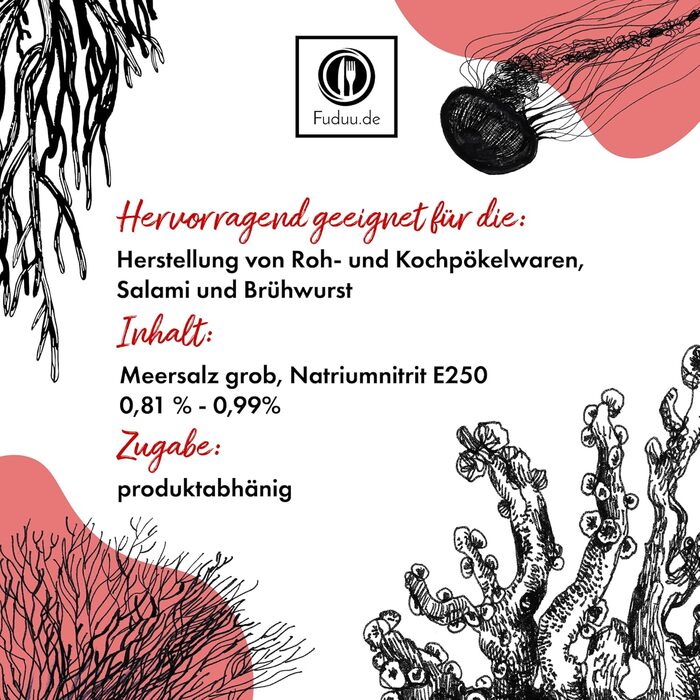 Нітритна сіль з морською сіллю 750 г Fuduu.de