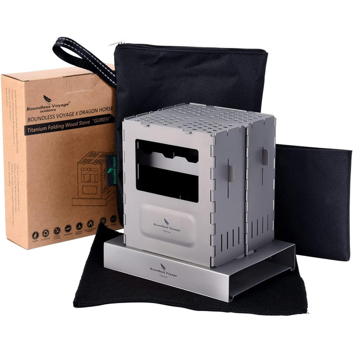Складная дровяная печь с креплением для наружного отдыха, кемпинга Boundless Voyage
