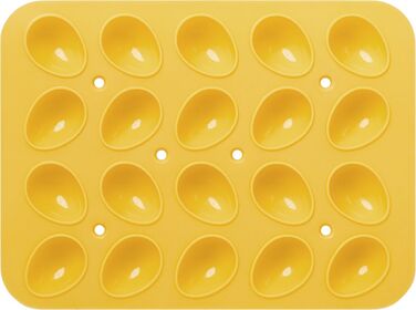 Форма для випічки у вигляді великодніх яєць, 24,5 x 17,5 x 4,5 см, жовта, RBV Birkmann