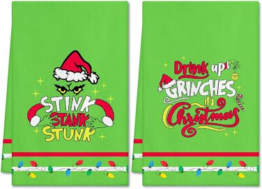 Набір з 2 різдвяних кухонних рушників 45 x 65 см, набір A Ohok