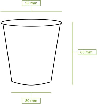 Картонні стаканчики для морозива 400 мл - Одноразові стаканчики без пластику та біорозкладні - Десертні миски на винос (коричневі, 200 мл (50 шт. )), 50 шт.