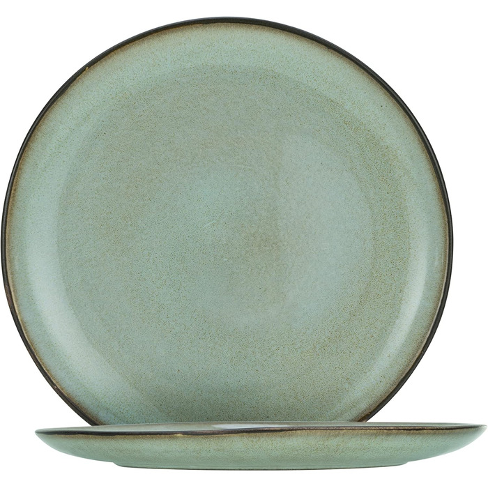 Набір посуду на 2 персони, 8 предметів, сіро-зелений Stone Creatable