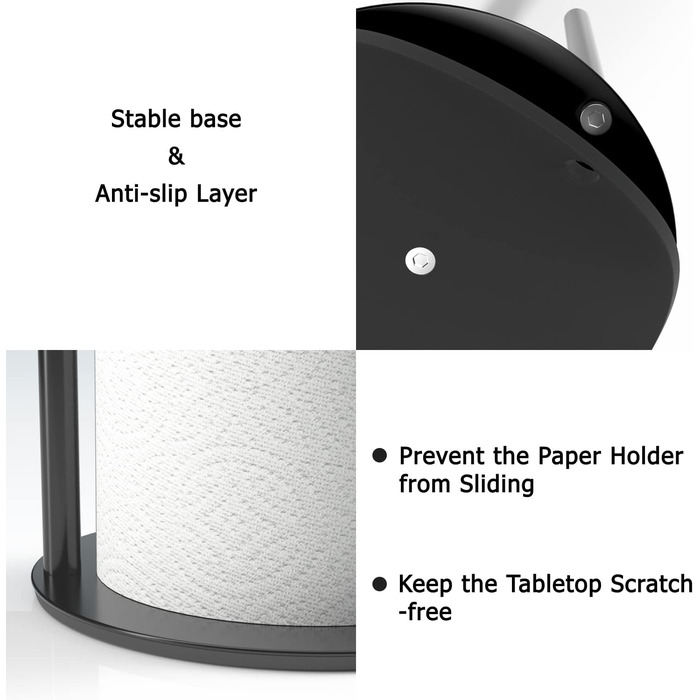 Тримач для кухонного рулону, чорний Vialex