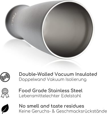 Термокружка для пива с крышкой 500 мл черный Milu