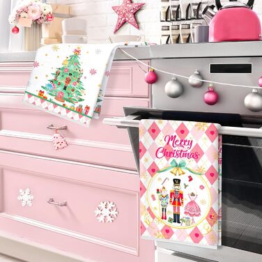 Набір з 2 різдвяних кухонних рушників 60 x 40 см Лускунчик Arquiel