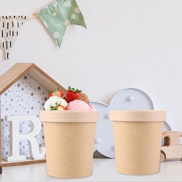 Набір паперові стаканчики для морозива 50 шт. 450 мл JMIATRY