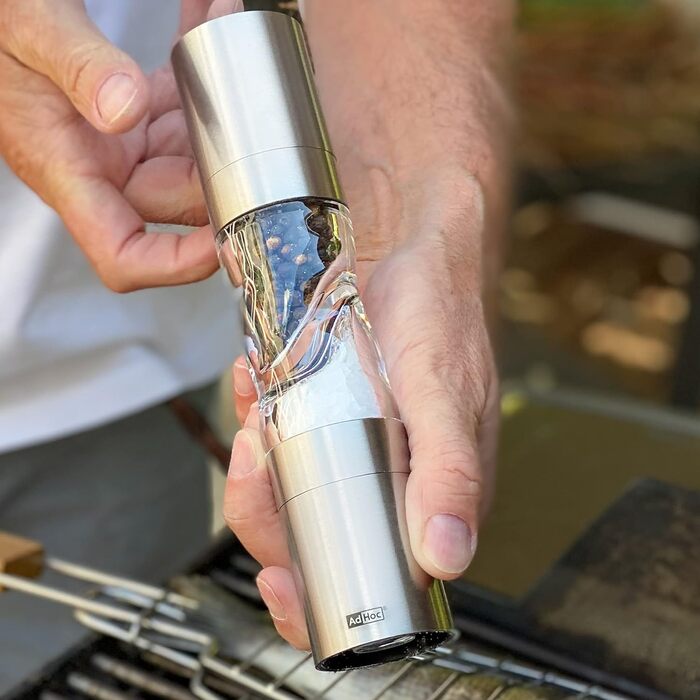 С начинкой из перца чили Резак чили с оригинальным режущим блоком Резак для специй в элегантной подарочной упаковке Матовая нержавеющая сталь (кофемолка для чили двойная кофемолка)