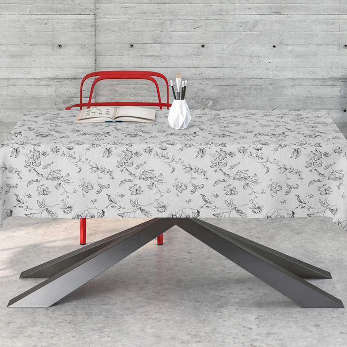 Скатертина Aitana textil Friedrich Black, полікотон, 160 х 250 cм