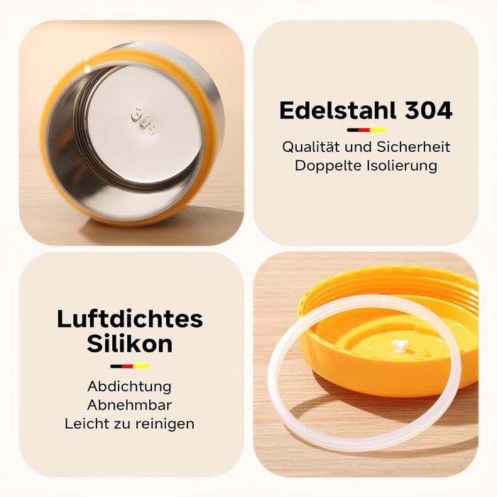 Стаканчик для пластівців 860 мл із складаною ложкою, жовто-синій NEXROLA