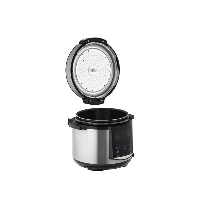 ARDESTO Мультиварка-скороварка MPC-P225, 900Вт, чаша-5л, электр. управление, книга рецептов, нерж. сталь+пластик, серебристая