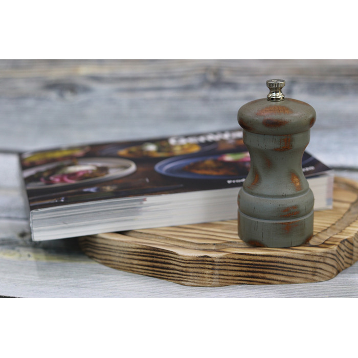 Млин для солі та перцю, 10 см, дерев'яний вінтаж, GenWare