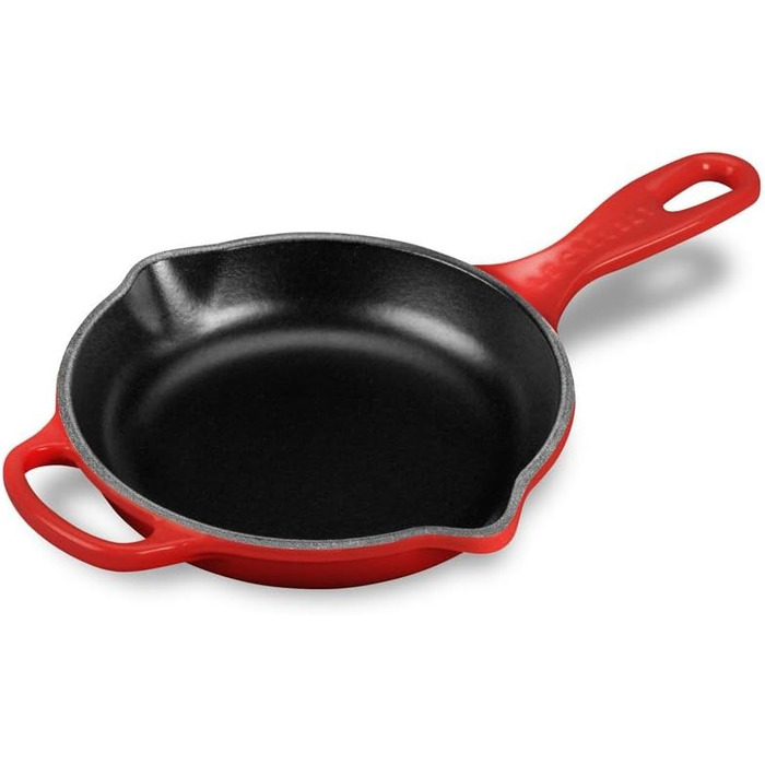 Чавунна сковорода LE CREUSET Signature, кругла, Ø Для всіх типів плит, вкл. підходить для індукції, 1,93 кг, гранатовий, 20182239490422 (вишнево-червоний, 16 см)
