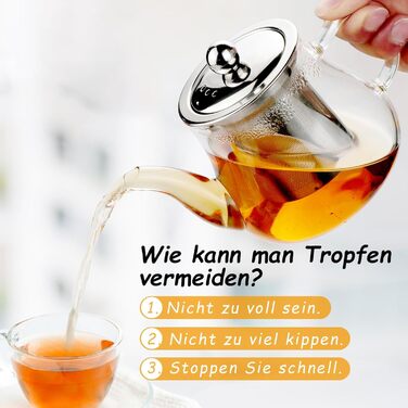 Чайник заварочный 450 мл со съемным ситечком Honneeo