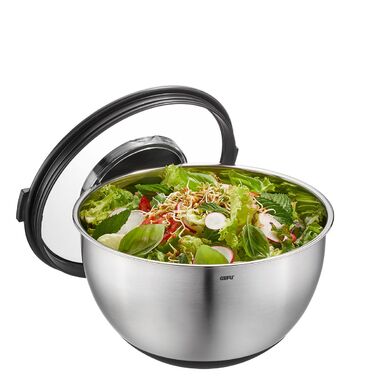 Набір мисок з нержавіючої сталі з кришками, 2 предмети Muovo Gefu