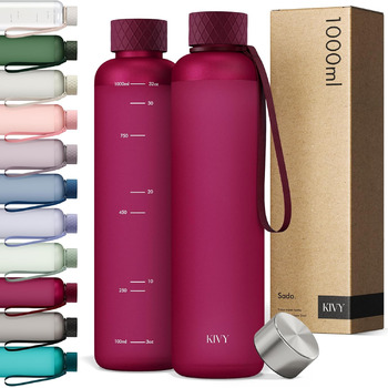 Пляшка для пиття KIVY об&39ємом 1,5 літра - підходить для газованих напоїв та герметична - для спорту, школи та офісу - спортивна пляшка для пиття для тренажерного залу - пляшка для газованої води об&39ємом 1,5 літра - можна мити в посудомийній машині (те