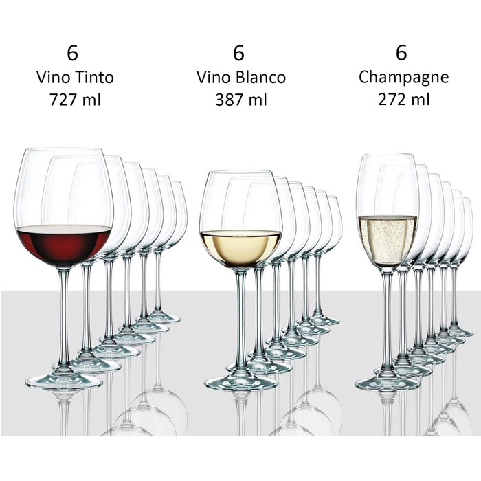 Бокал для шампанского, Бокал, прозрачный, 4 шт. (в упаковке ), 4 шт. (набор бокалов 18 шт.)