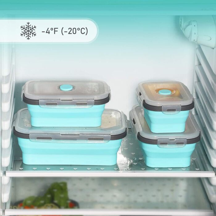 Складаний силіконовий контейнер для зберігання з кришкою 4 шт Beeptrum