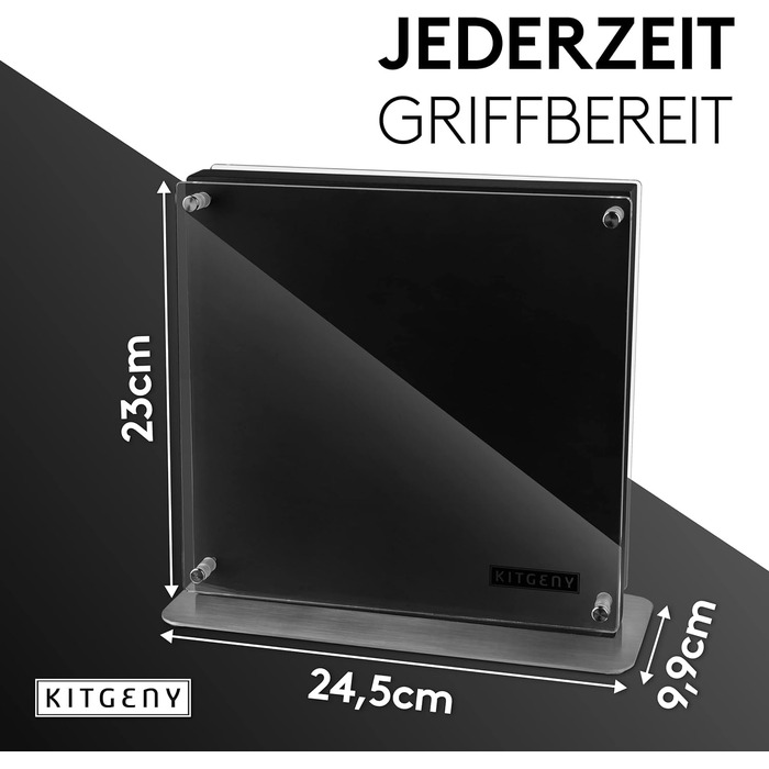 Магнітний блок для ножів, чорний KITGENY