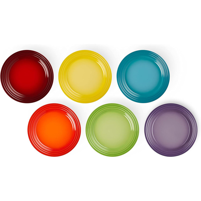 Набір тарілок для сніданку 22 см, різнокольоровий Le Creuset