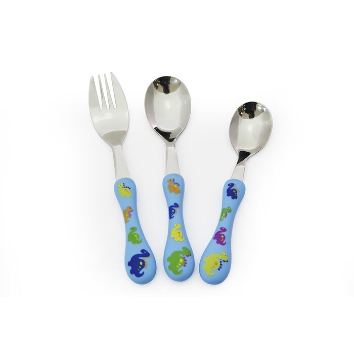 Набір столових приборів для дітей Fissman 3 предмета Динозавр (3012)