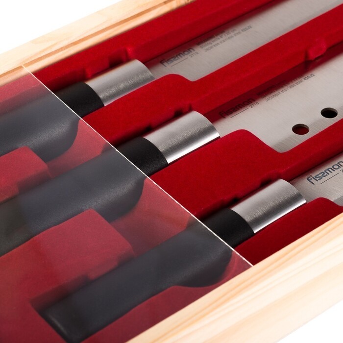 Набір ножів Fissman 3 придметів MINAMINO 420J2 сталь (2710)