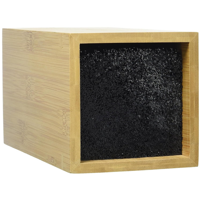 Ножовий блок Zassenhaus Eco Bamboo без ножа, дерево, знімна вставка з щетини, 12х23 см, на 8-10 ножів, універсальний ножовий блок