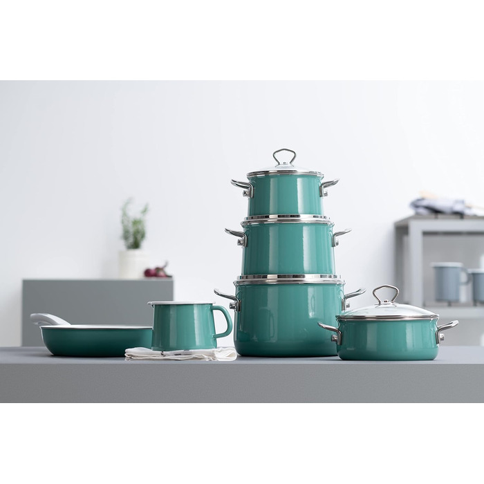 Каструля з кришкою 16 см Riess