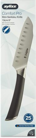 Німецька нержавіюча сталь Zyliss E920268 Comfort Pro, чорна ручка, кухонний ніж, можна мити в посудомийній машині, гарантія 25 років (ніж Santoku)