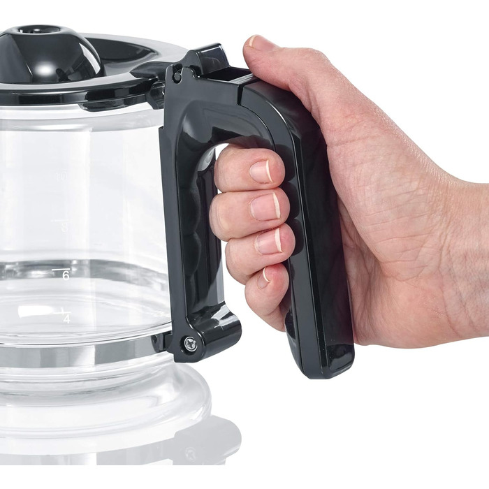 Кофемашина 'Type со стеклянным кувшином, ароматный, быстрый и бесшумный кофе с кофеваркой до 10 чашек, фильтр-кофемашина, черная, KA 4815, 33.8