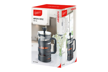 Френч-пресс ARDESTO Gemini, 600 мл, Нержавеющая сталь, Стекло, Пластик