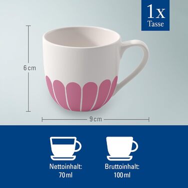 Чашка для еспресо 70 мл, рожевий Fleur Villeroy & Boch