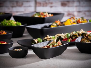 Тарілка меламінова 33 см, чорна NERO APS