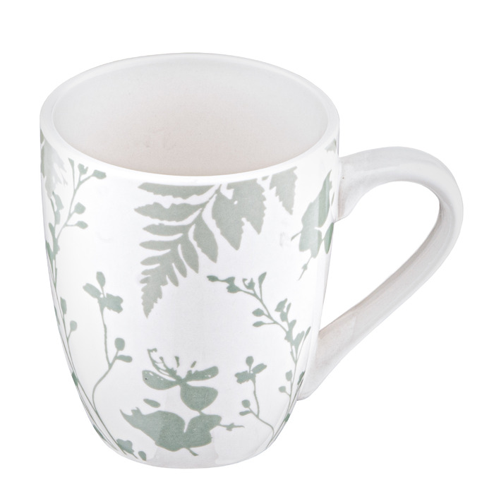 ARDESTO Чашка Capri, 320мл, порцеляна, біло-зелений