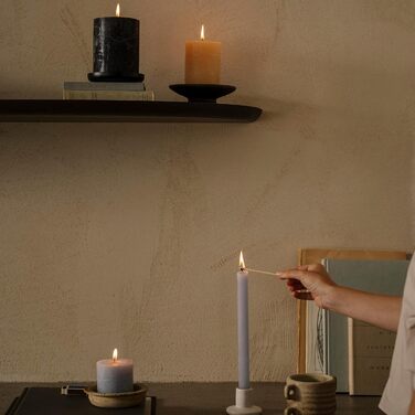 Свічки Spaas Rustic Pillar 80/110 мм 65 шт. - (чорні)